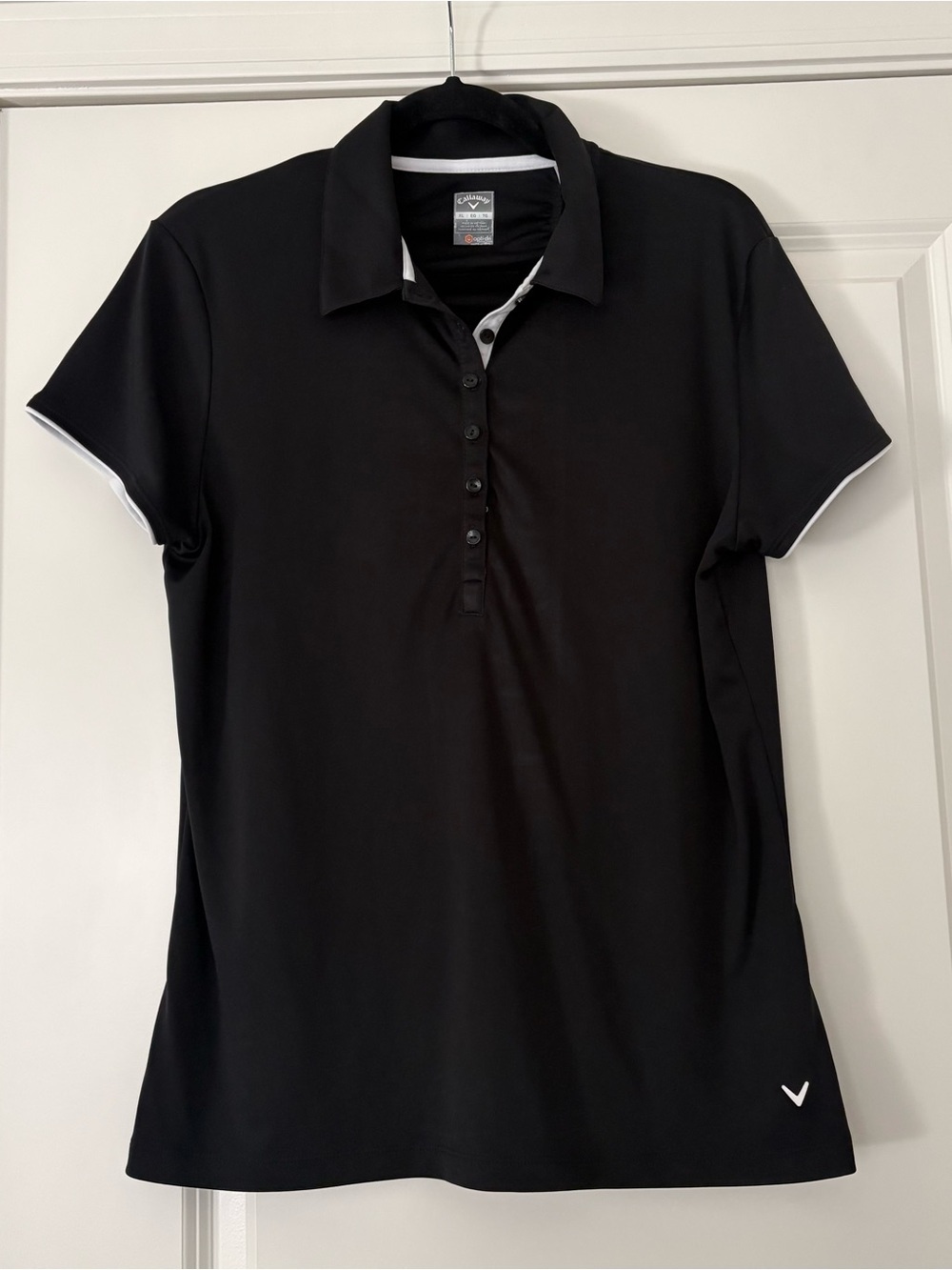 Callaway Women’s Black Golf Short-Sleeve Polo Shirt